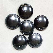 18MM ROUND CABOCHON HEMATITE(6PCS/BAG)
